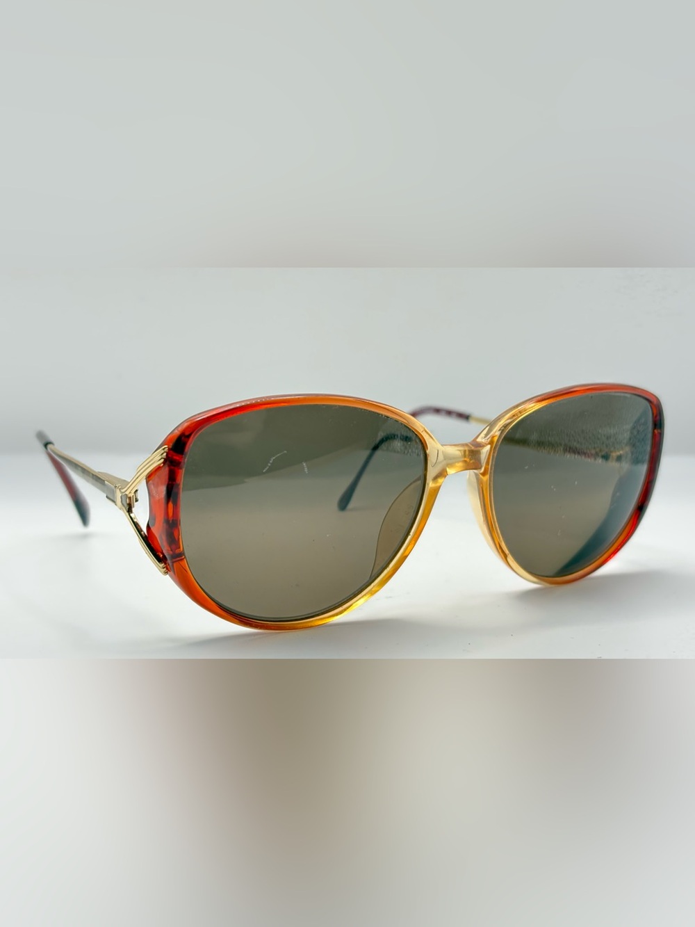 Sophia Loren 746 Brown Oval Sunglasses Frames Only